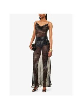 Rat & Boa | Dresses | Rat Boa Gisele Maxi Dress Polka Dot 0 Silk Sheet Dress  | Poshmark